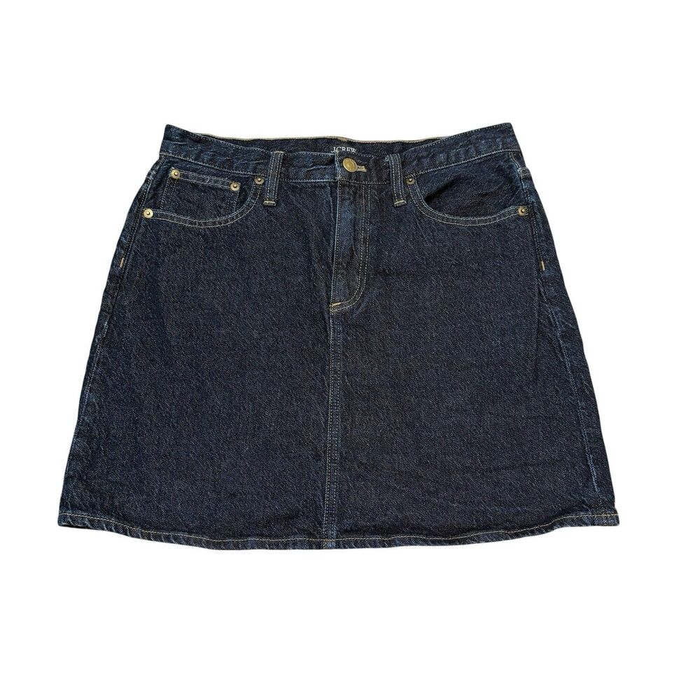 J. Crew Denim Mini Skirt Dark Wash Size 28
